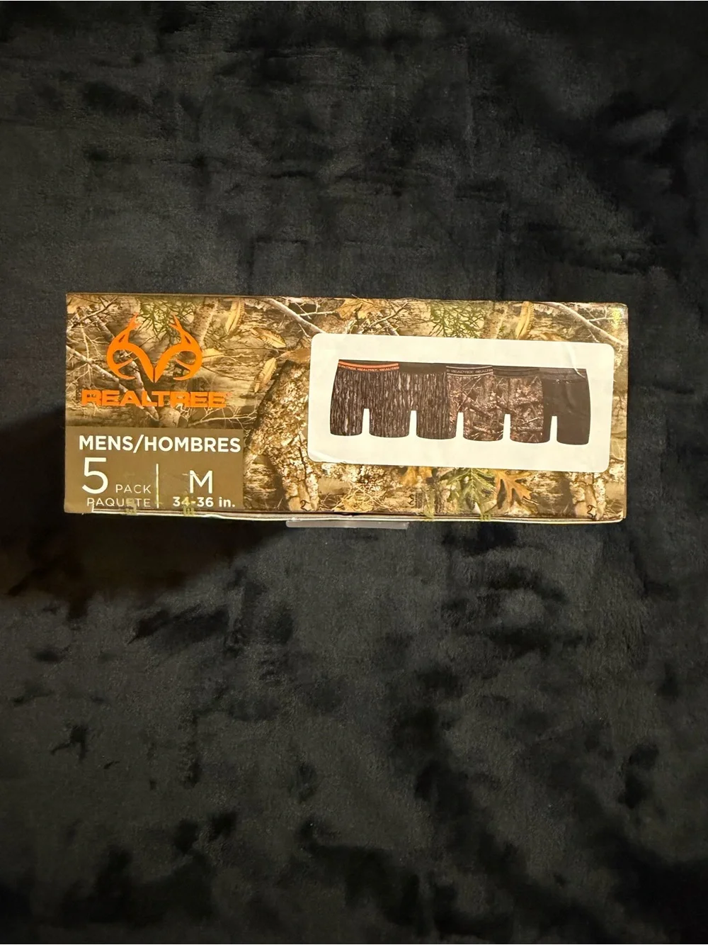 Realtree Men's Camo Boxer Briefs - Olive Green (5-Pack) M